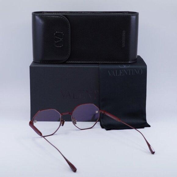 Valentino V-STUD VLX-122B Geometric Eyeglasses - Bordeaux 52mm - Picture 10 of 10